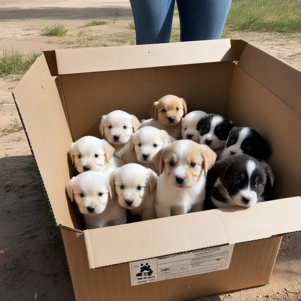 Discovery in Dickson County: Individual Comes Across Abandoned Box of Puppies